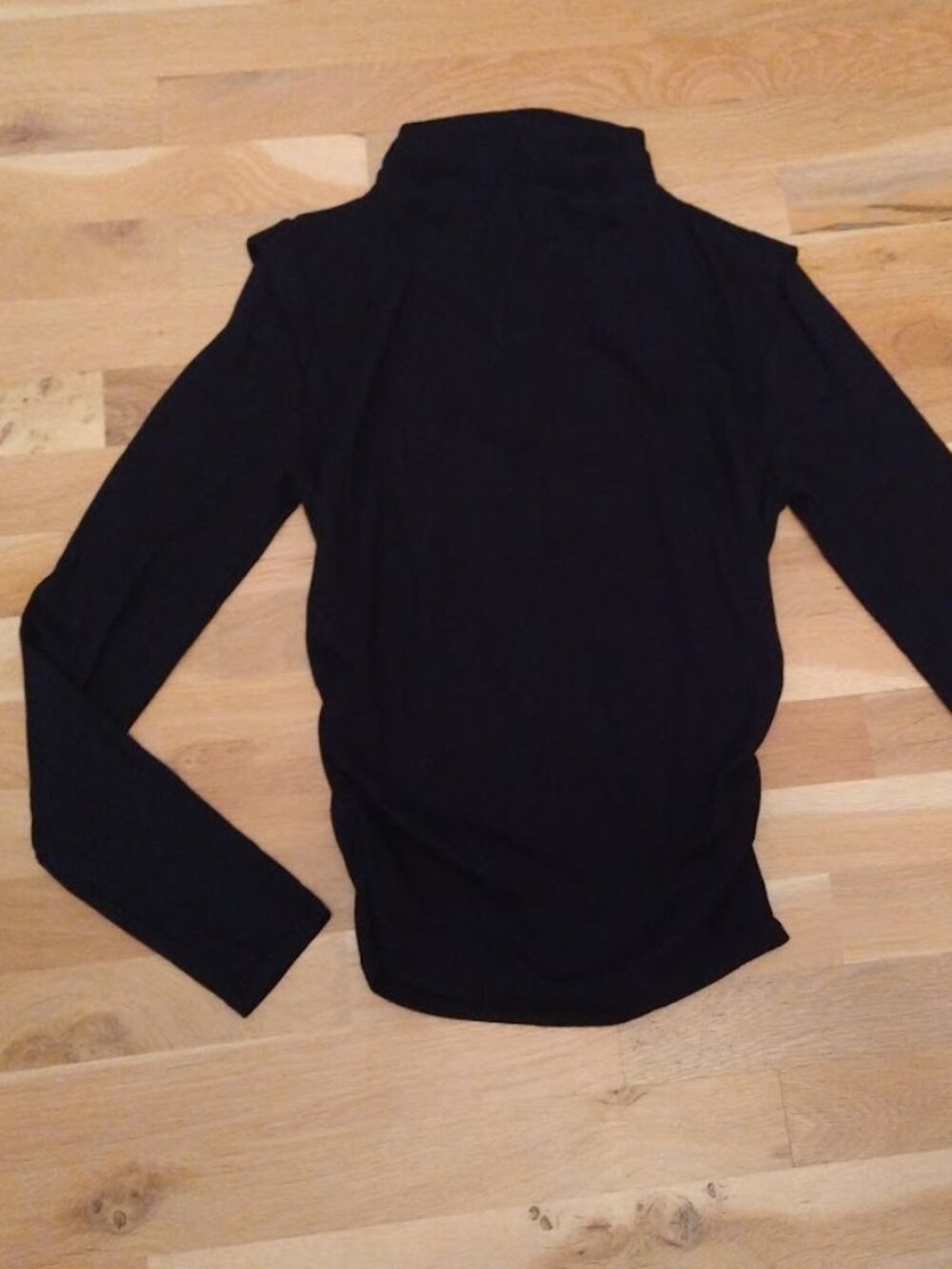 Michael Stars Denise Mock Neck Tee, Color Black, Size M, Ultra Rib fabric, NWT